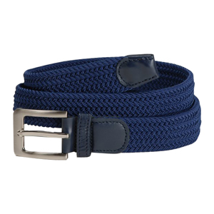 Navy Braided belt with pin buckle